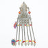 Turkoman head dress with two metal and glass pendants - The Nomads Tent